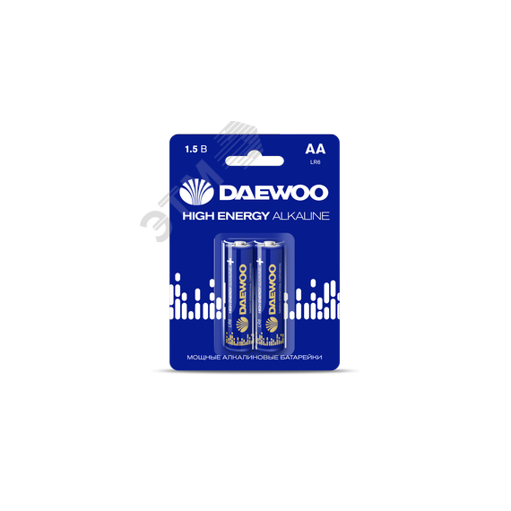Элемент питания LR 6 (AA) DAEWOO High Energy Alkaline блистер, 2 шт. JazzWay 5030299