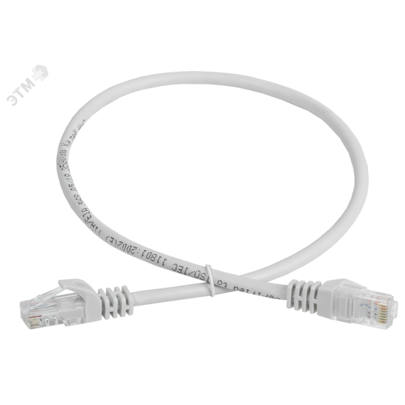Шнур коммутационный (патч-корд) кат.5E UTP 1м серый GENERICA Generica PC01-C5EU-1M-G