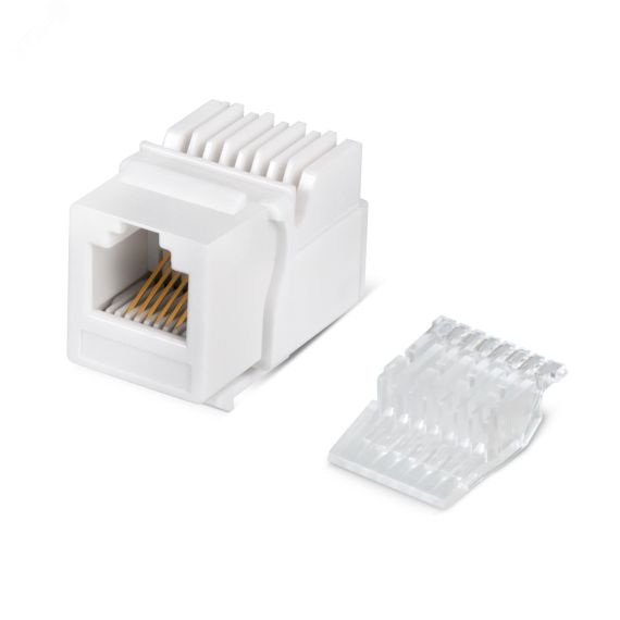 Вставка Keystone Jack, RJ-12(6P6C), без инструмента Toolless, белая Cabeus KJ-RJ12-Toolless