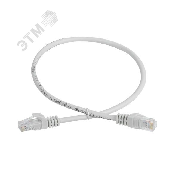 Шнур коммутационный (патч-корд) кат.5E UTP 1м серый GENERICA Generica PC01-C5EU-1M-G