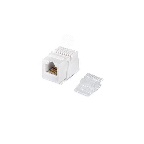 Вставка Keystone Jack, RJ-12(6P6C), без инструмента Toolless, белая Cabeus KJ-RJ12-Toolless