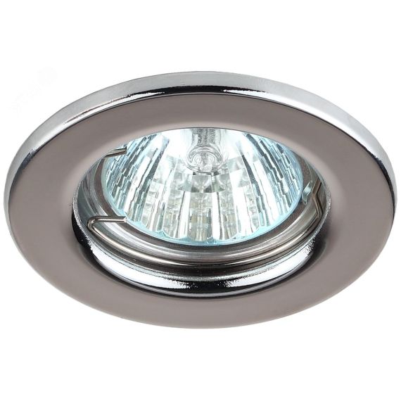 Светильник штампованный MR16,12V/220V, 50W хром ST1 CH ЭРА C0043799