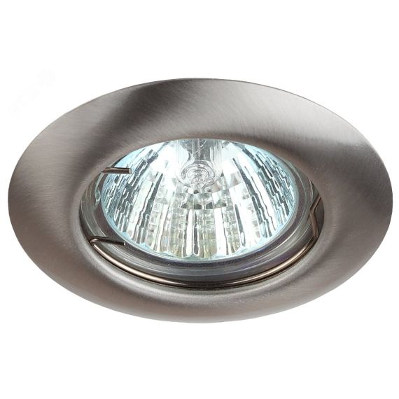 Светильник штампованный MR16,12V/220V, 50W сатин никель ST3 SN ЭРА C0043803