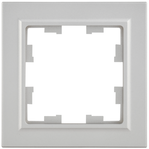 BRITE Рамка 1-местная РУ-1-БрА алюминий IEK