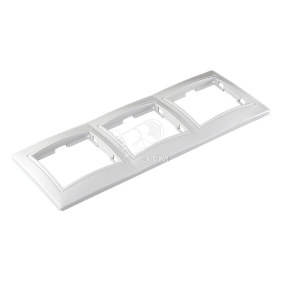 Рамка 3 поста Севиль горизонтальная белая Универсал C0045