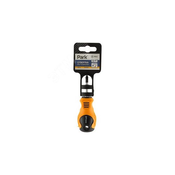 Отвертка Standart PH1х3,8см, двухкомпонентная рукоятка, крестовая Park 008395