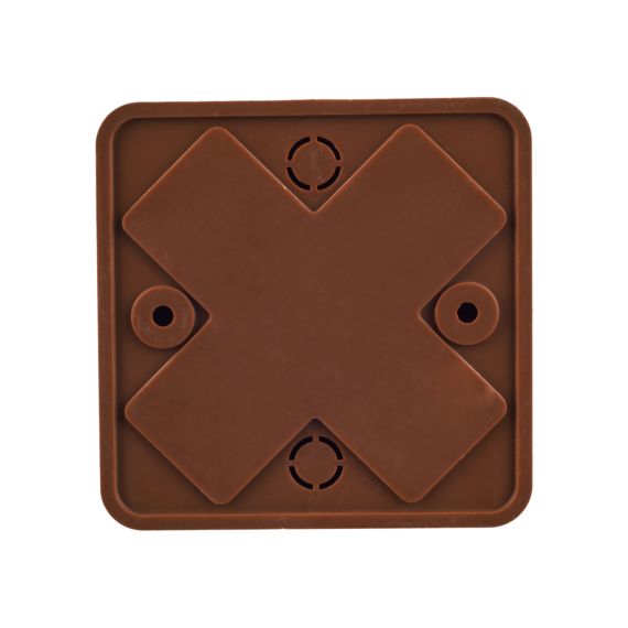 Коробка распаячная КМ41211-05 для открытой проводки безгалогенная (HF) 75х75х20мм дуб IEK