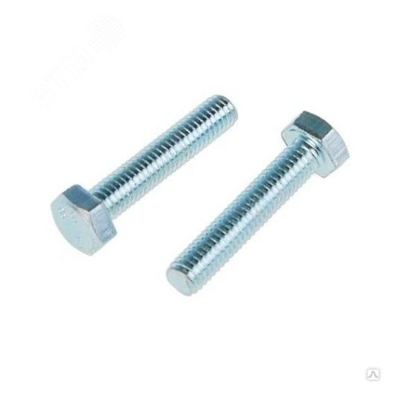 Болт DIN933 М8х20 класс прочности 5.8 покрытие цинк 10 шт Крепдил 2233602-10