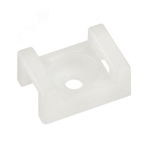 Площадка для крепления стяжки (ПС-2) 22x16 мм, белая, 10 шт, REXANT 07-2102-10