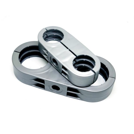 Крепление пластиковое для тр. 63 двойное Мир хомутов TR63-2PTL6P