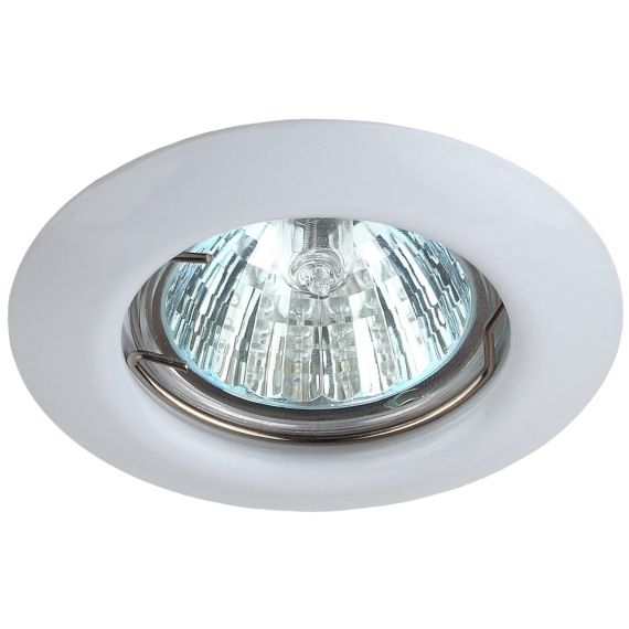 Светильник штампованный MR16,12V/220V, 50W белый ST3 WH ЭРА C0043801