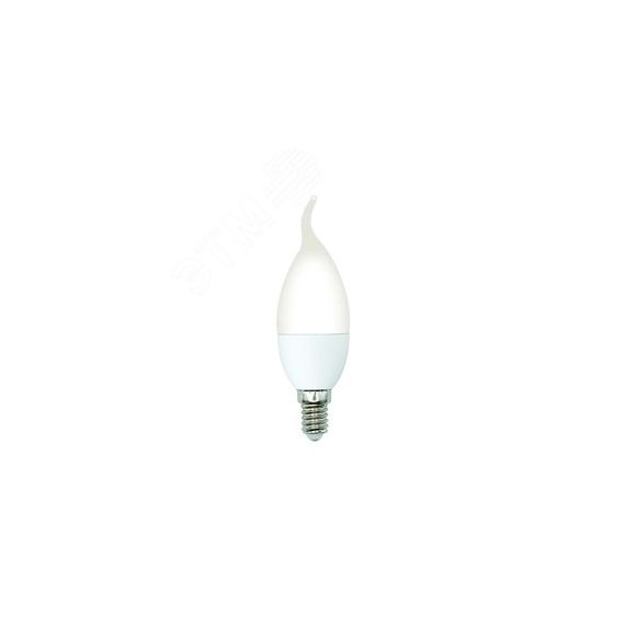 Лампа светодиодная LED-CW37-5W/3000K/E14/FR/SLS Форма свеча на ветру матовая Теплый (3000K) Uniel UL-00008799