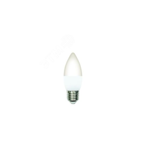 Лампа светодиодная LED-C37-5W/3000K/E27/FR/SLS Форма свеча матовая Теплый белый свет (3000K) ТМ Volpe Uniel UL-00008786