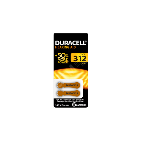 Элемент питания ZA312-6BL (60/600/54000) Duracell Б0039181