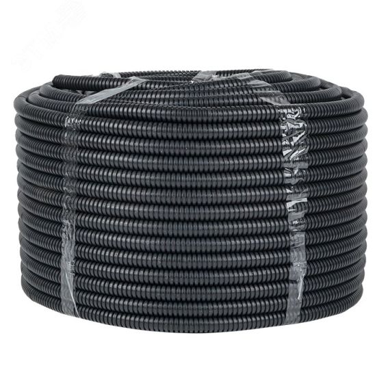 Труба гофрированная FRHF с зондом d16мм (100м) черная Plast PROxima EKF FRHF-16