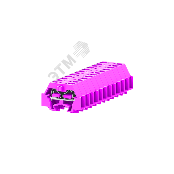 Клемма TB концевая 1-1 с бок. подключ. с крепеж.фланцами, розовая SUPU 241329