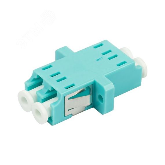 Адаптер оптический проходной LC-LC, OM3, дуплекс (duplex), бирюзовый Datarex DR-541123