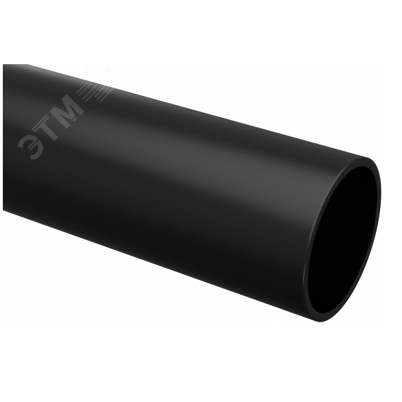 Труба гладкая ПВХ жесткая d25 мм (2 м) (50 м/уп) черная -Plast EKF trg-25b-2m