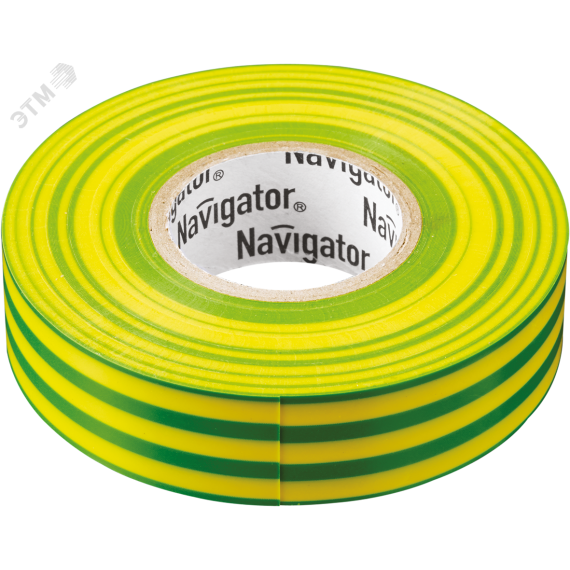 Изолента ПВХ желто-зеленая 15мм 20м Navigator Group 71108