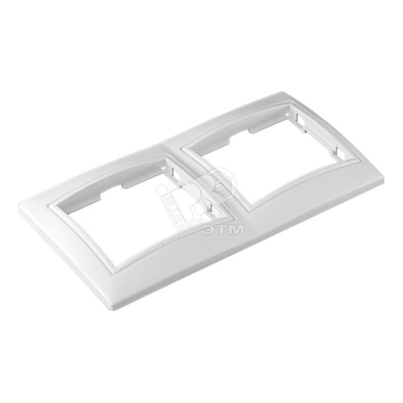 Рамка 2 поста Севиль горизонтальная белая Универсал С0044