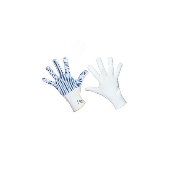 Перчатки нейлоновые ПВХ белые, REXANT REXANT 09-0260