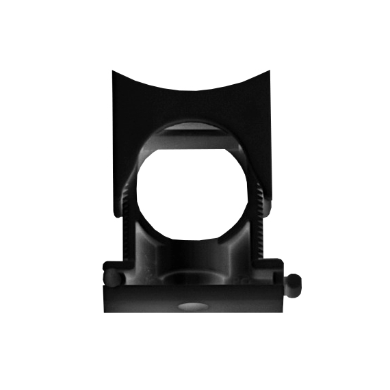 Держатель раздвижной с крышкой DN 36-48 мм, полиамид, цвет чёрный