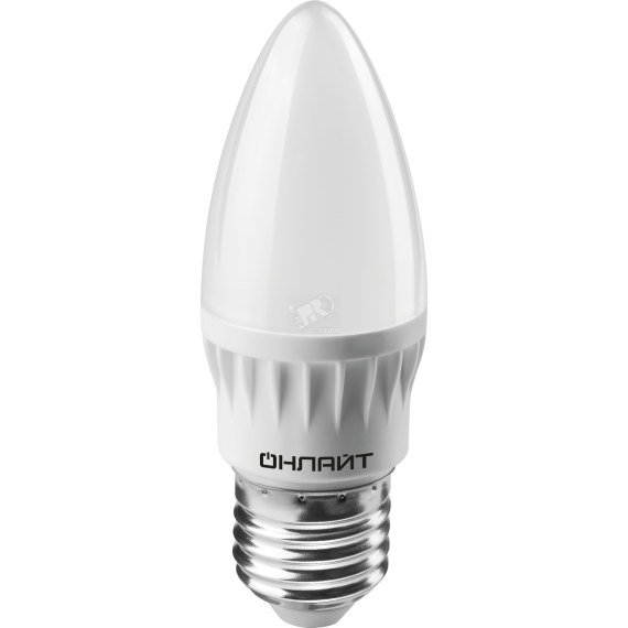Лампа светодиодная LED 8вт E27 белый матовая свеча ОНЛАЙТ 71635