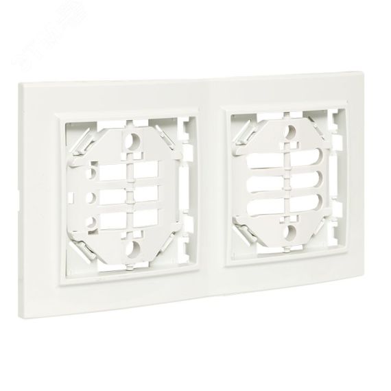 Минск Рамка 2-местная вертикальная белая EKF ERM-G-312-10