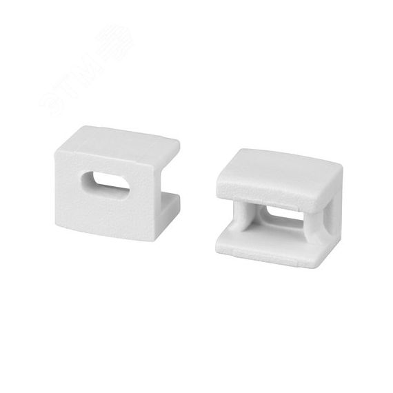 Заглушка PLINTUS-FANTOM-BENT WHITE с отверстием (Arlight, Пластик) Arlight 043898