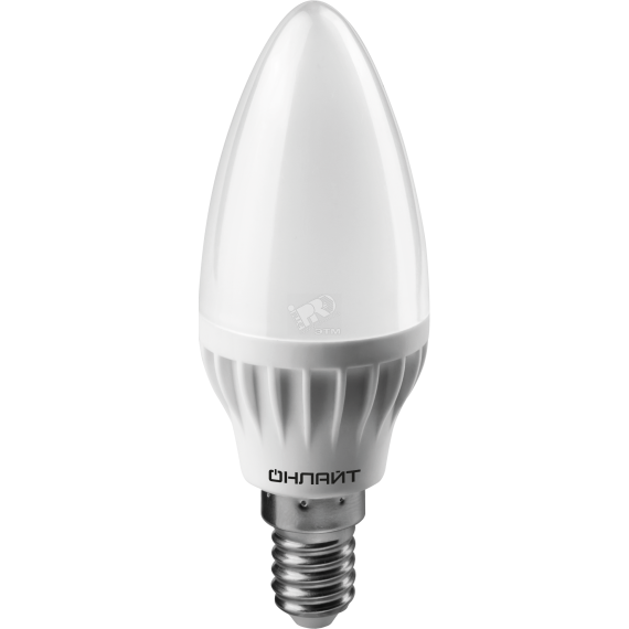 Лампа светодиодная LED 6вт E14 белый матовая свеча ОНЛАЙТ 71629
