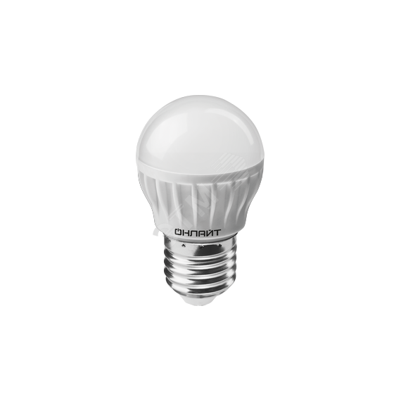Лампа светодиодная LED 6вт Е27 дневной матовый шар ОНЛАЙТ 61138
