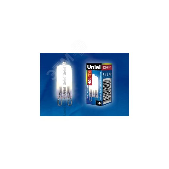 Лампа галогенная JCD-CL-40/G9 Картонная коробка Uniel 00573