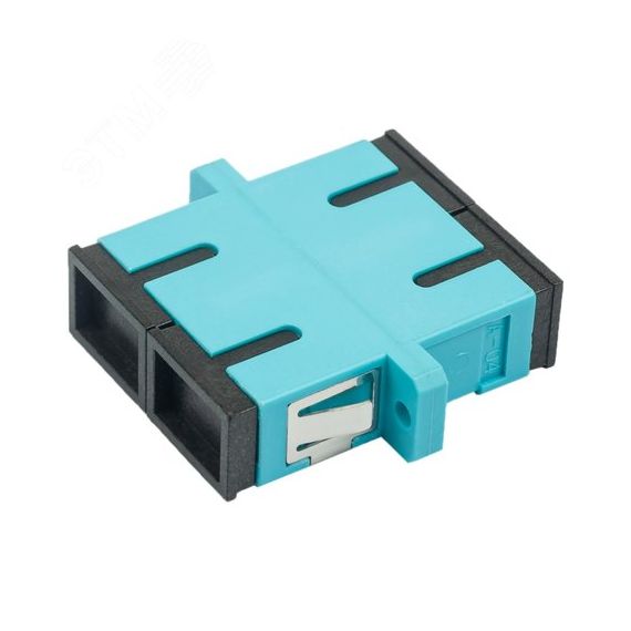 Адаптер оптический проходной SC-SC, OM3, дуплекс (duplex), бирюзовый Datarex DR-541023