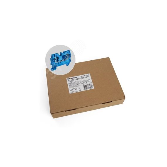 Зажим пружинный, 2-проводной проходной ЗНИ - 4,0, JXB ST 4, синий LD552-2-40 STEKKER LD552-2-40 39956