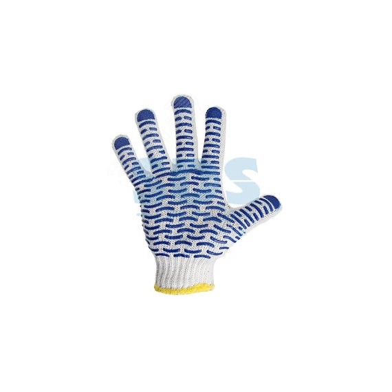 Перчатки х/б с нанесением ПВХ , 4 нити, 7.5 класс вязки, REXANT REXANT 09-0214