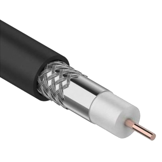 Кабель коаксиальный RG11 CCS 75Ом FPE PVC черный (300м) GENERICA