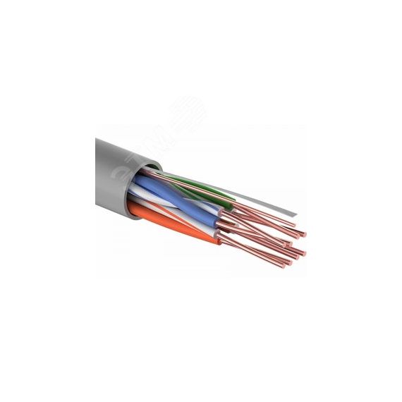 Кабель UTP 4PR 24AWG CU (медь) CAT5e 100 МГц PVC серый бухта 50 м, REXANT REXANT 01-0043-50