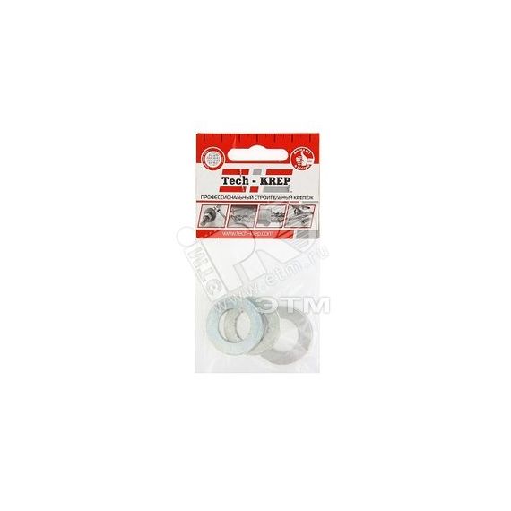 Шайба DIN125 М18 плоская оцинкованная (4 шт) Tech-Krep 112261