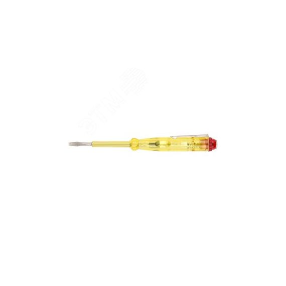 Отвертка индикаторная, желтая ручка 100 - 500 В, 140 мм КУРС 56501