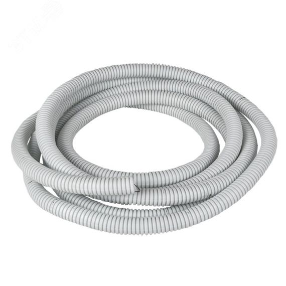 Труба гофр.ПВХ Plast с зондом d25мм (50м) белая EKF tg-z-25-50-white