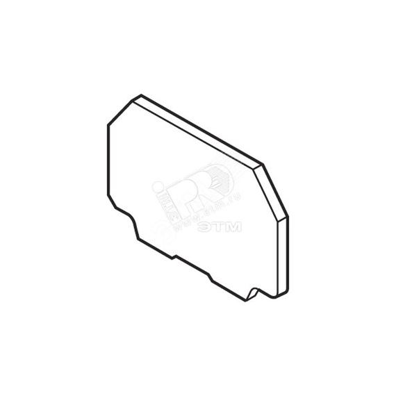 Изолятор торцевой FEDR5  для DR1.5/5 TE Connectivity ОУЭО ENT1SNA117318R2300