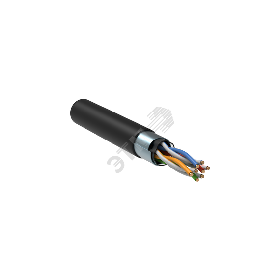 Кабель витая пара F/UTP кат.5E 100МГц 4 пары LDPE OUTDOOR 1м черный GENERICA Generica BC3-C5E04-339-305-G