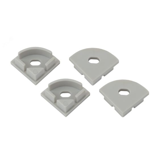 Набор заглушек для профиля CAB280, 4 сквозные круглые (500/24000) ЭРА Б0039452