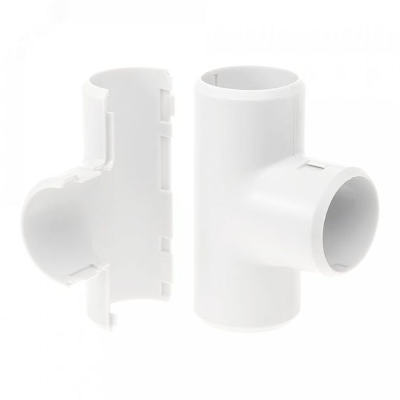 Тройник разборный белый д25 (30шт/300шт уп/кор) Промрукав PR.07325б