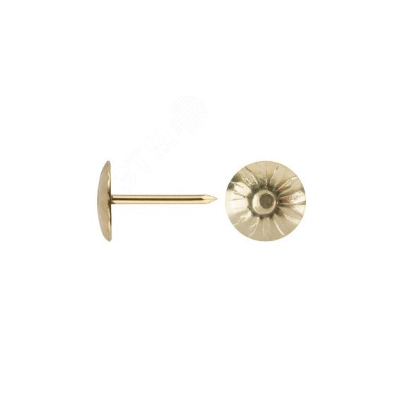 Гвоздь мебельный 10.5мм латунированный головка цветок (35шт) ХВАТ 31112-2