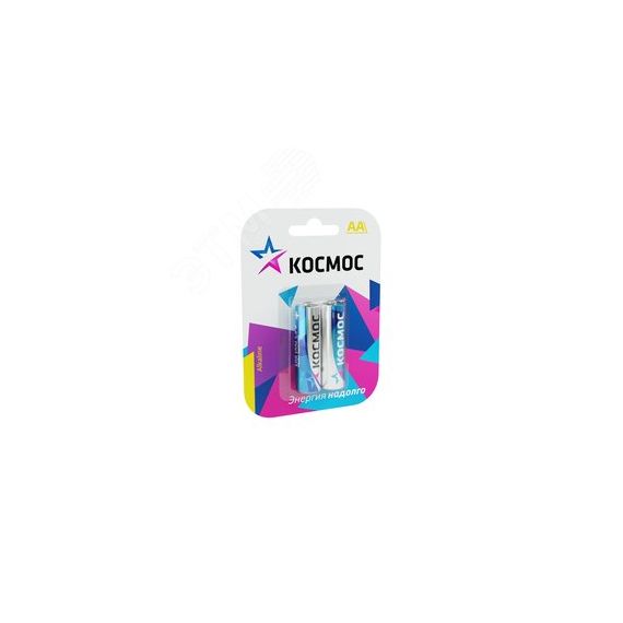 Батарейка  LR6 (AA) 1.5V Alkaline 2BL КОСМОС KOCLR62BL
