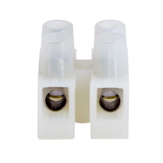 Колодка клемм из Полиамида 6.6 (раб. темп. 110 град.) 24А, 2 пол., для жил до 2.5кв.мм