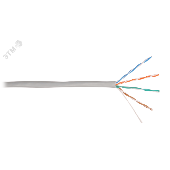 Витая пара СORDLINE U/UTP 4 пары 5e Сu одж.       24AWG(0,51мм) вн.PVC сер.305м Cordline CL-CuI5E04U-051SO-PVC-GY-305
