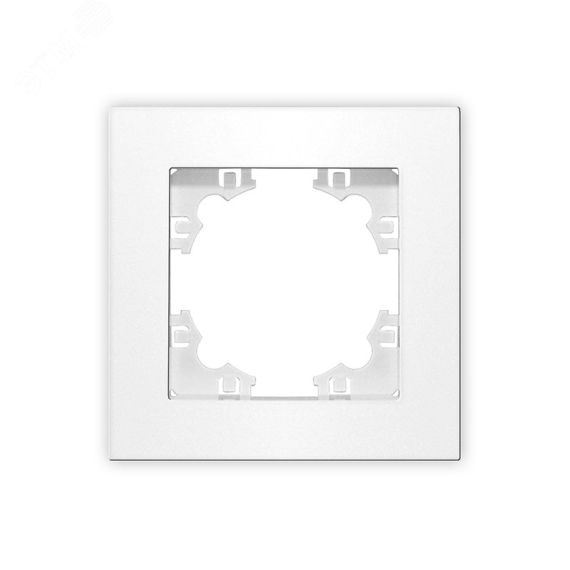 Рамка одноместная горизонтальная серия Афина белая (еврослот) Универсал A0053
