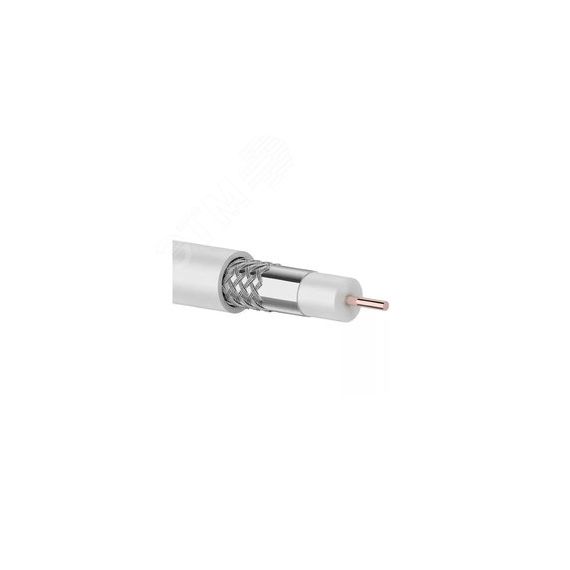 Кабель коаксиальный RG-6U+Cu, 75 Ом, Cu/Al/Cu, 64%, бухта 100 м, белый, REXANT REXANT 01-2221